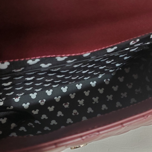 NWT Loungefly Maroon Quilted Minnie Ears Women's Bag Purse - Picture 5 of 7